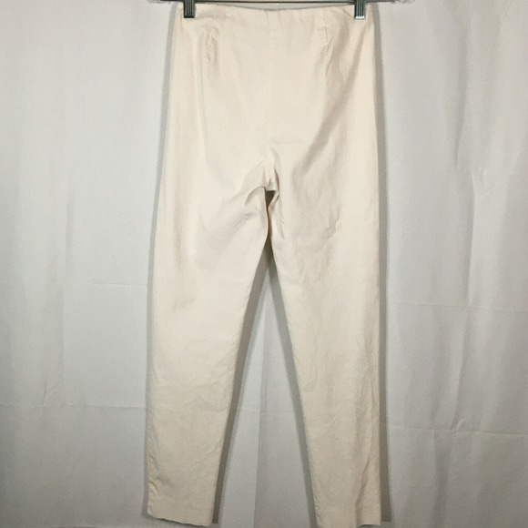 Tyler Boe Pants Womens Sz 6 White Ivory Cotton Stretch Pull On Skinny Ankle - Picture 3 of 9